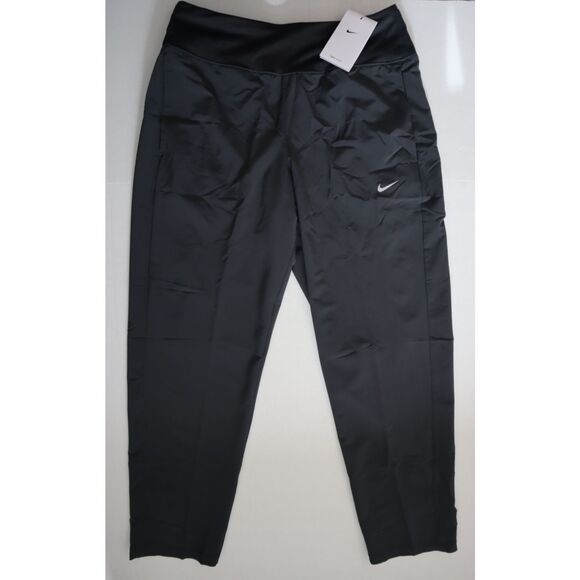 Nike FB7044-010 Women's Sz L Black Dri-FIT Swift Mid-Rise Running Pants - Picture 1 of 13